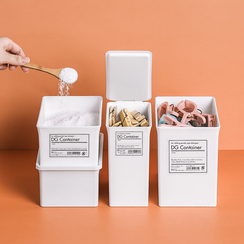 Washing Powder Storage Box Storage Box Large small size with Lid Classification Japanese-style Plastic Barrel Jar Household Sealed Container