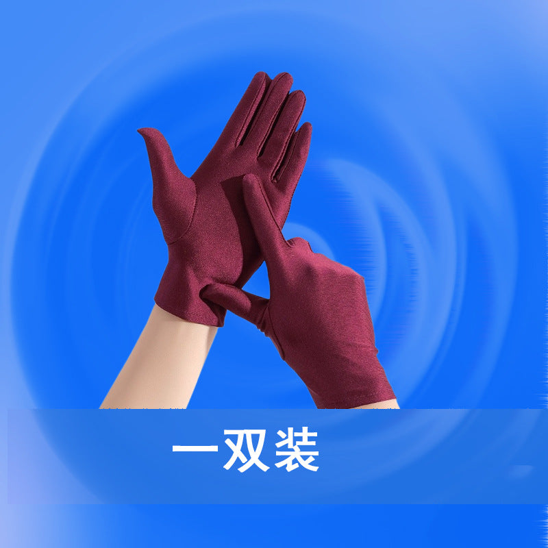 Half-Finger Gloves, High-End, Simple, Cycling and Driving, Touch Screen, Men's Loose Ice Silk Sunscreen, Two-Finger Women's Summer Manicure