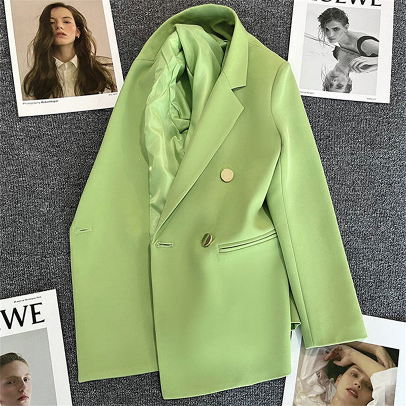 Orange Suit Jacket Women's 2025 Spring and Autumn New Korean High-end Temperament Popular Suit 22 Colors
