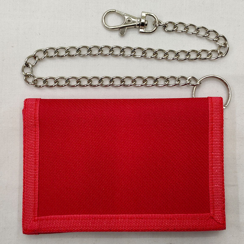 Folding anti-theft chain men's coin purse cross-border black three-fold small wallet zipper key chain card pocket