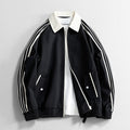 Plus-Size American-Style Workwear Jacket for Men, New Spring/Autumn Loose Fit Sports Jacket for Big and Tall Individuals, Versatile Trendy Top