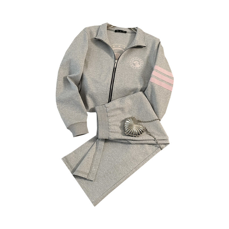 2025 Early Autumn Baseball Suit Women's Zipper Jacket with Mid-Length Skirt Fashionable Tall and Slim Big Long Leg suit Women