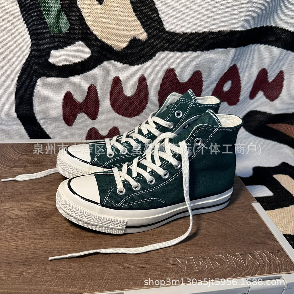 New Square Toe Squaretoe Ox Versatile, Comfortable and Wear-Resistant Low-Top Canvas Shoes for Men and Women, Same Style for Couples