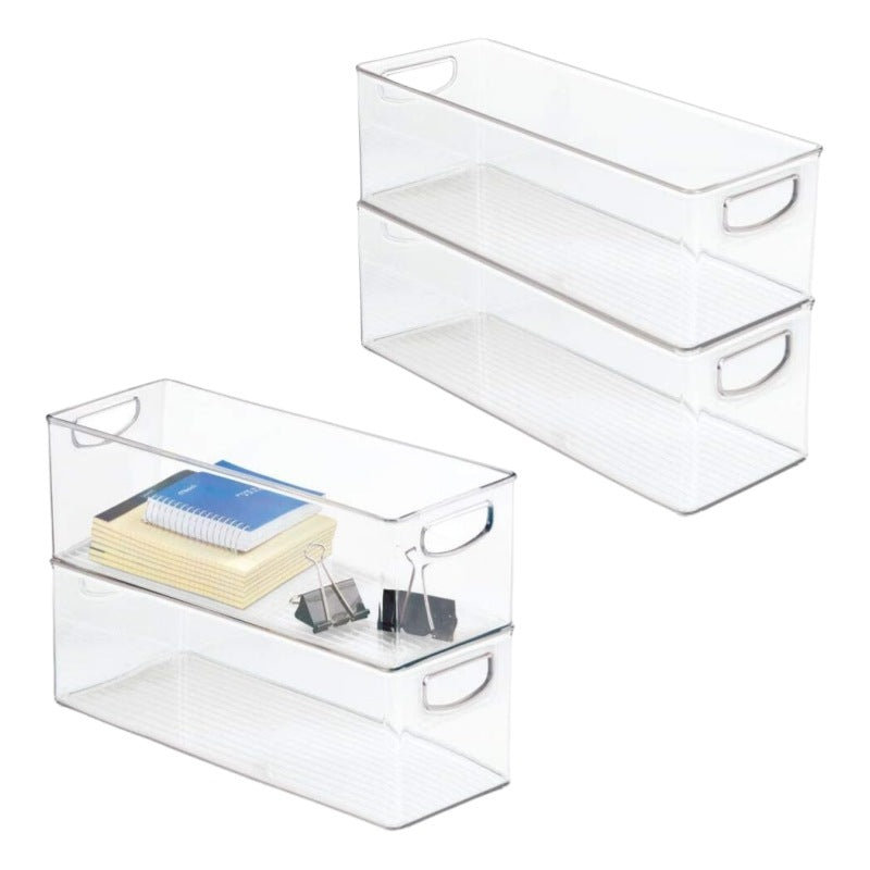 Desktop Storage Box small size Sundries Stationery Post-it Notes Hand Account Pencil Transparent Narrow Long Storage and Filing Box