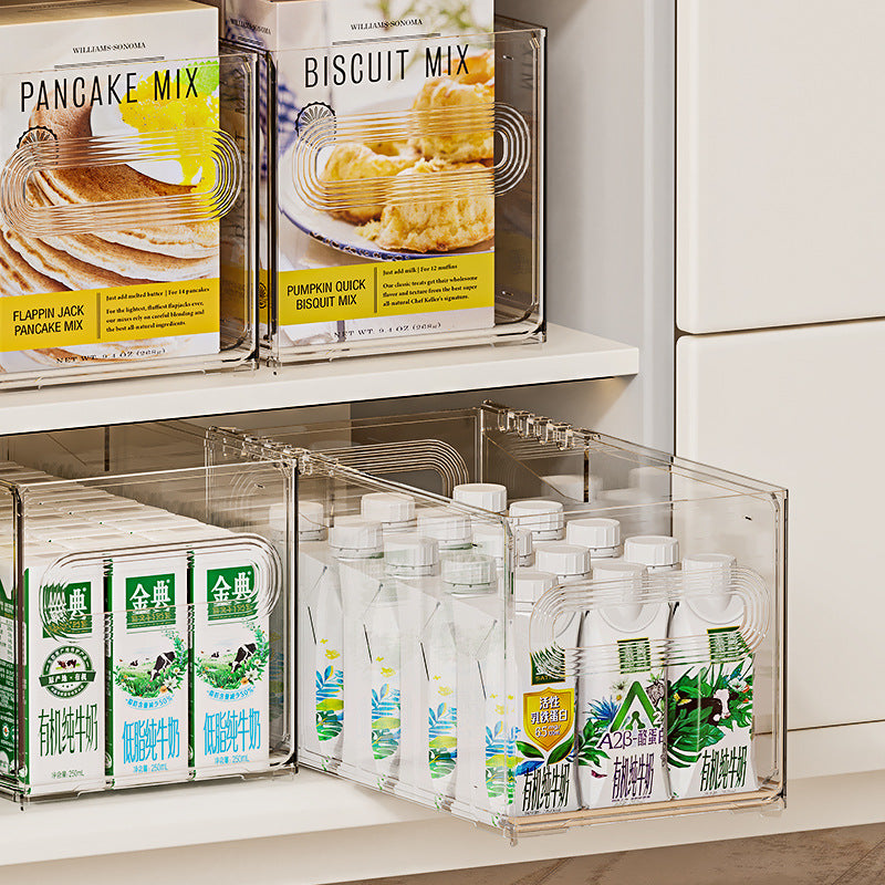 Desktop Storage Box Narrow Long Rectangular Acrylic Transparent Sundries Snack Drawer Divider Box Gap Storage Box