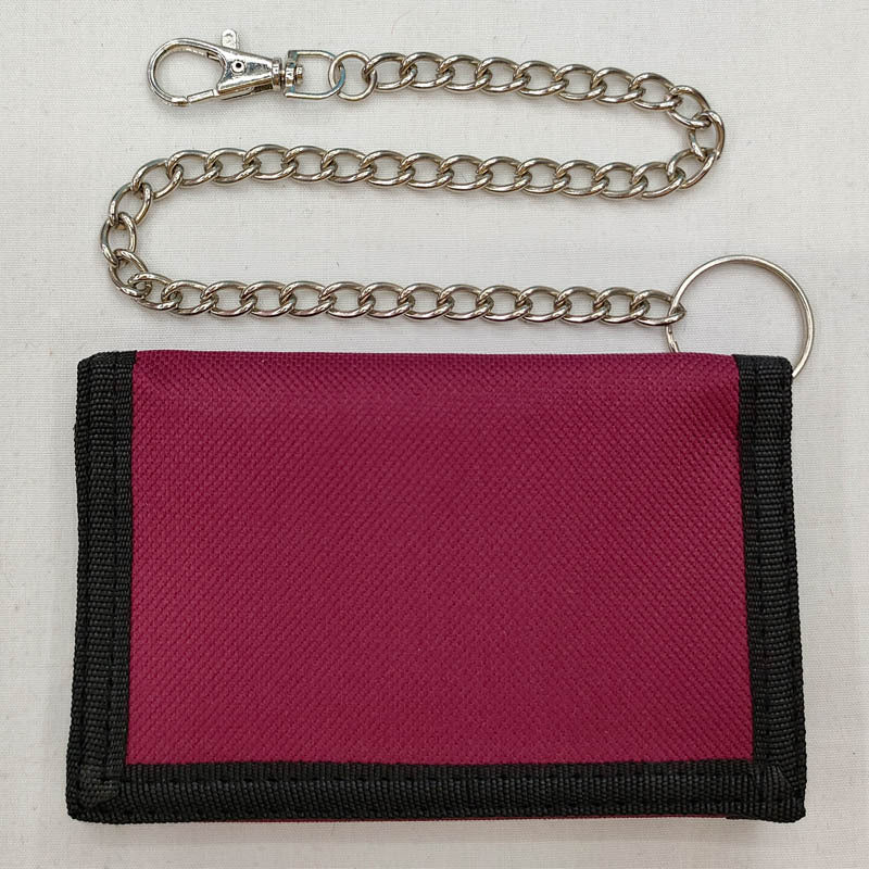 Folding anti-theft chain men's coin purse cross-border black three-fold small wallet zipper key chain card pocket