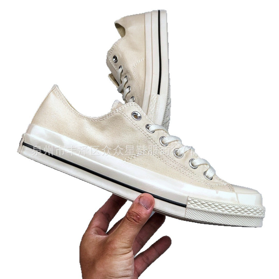 New Square Toe Squaretoe Ox Versatile, Comfortable and Wear-Resistant Low-Top Canvas Shoes for Men and Women, Same Style for Couples