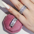 Luxury multi-row 3A zircon micro-inlaid full diamond ring eternal ring jewelry phantom r4575