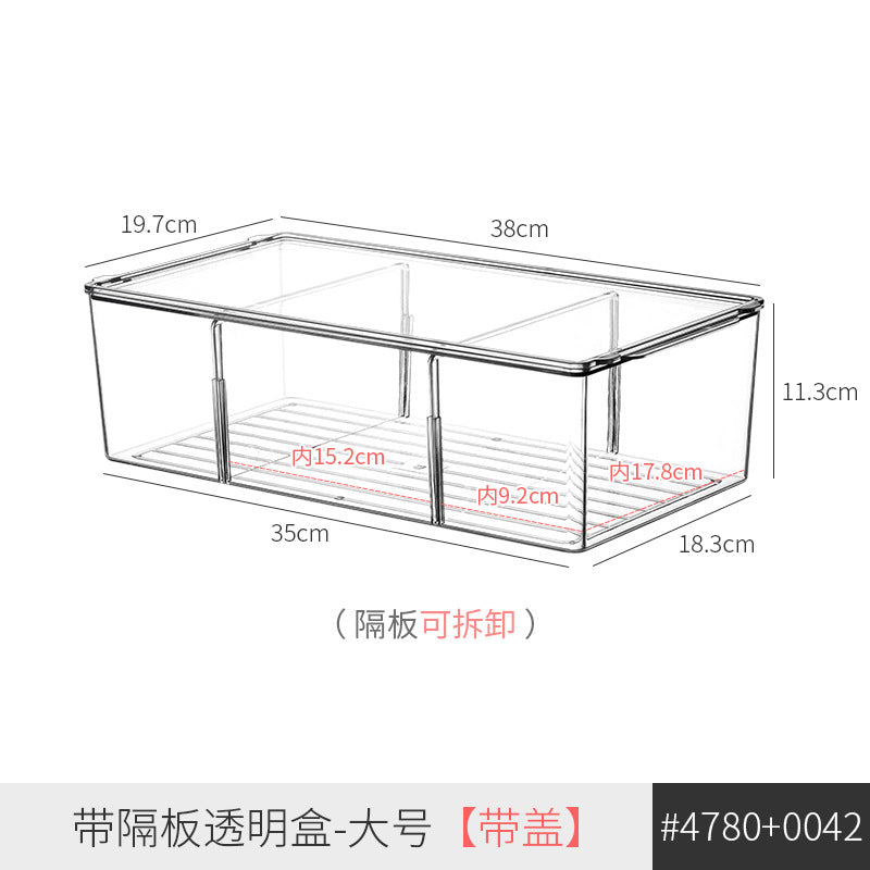 Desktop Storage Box Narrow Long Rectangular Acrylic Transparent Sundries Snack Drawer Divider Box Gap Storage Box