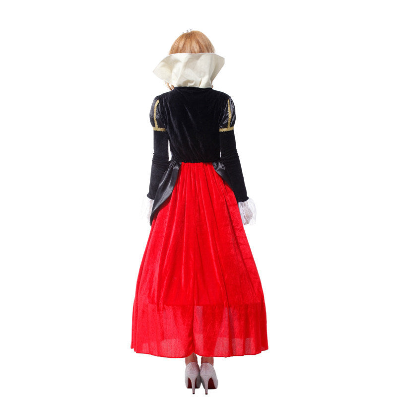Halloween Adult Women's Alice in Wonderland Performance Costumes Red Queen Prom Performance W0084
