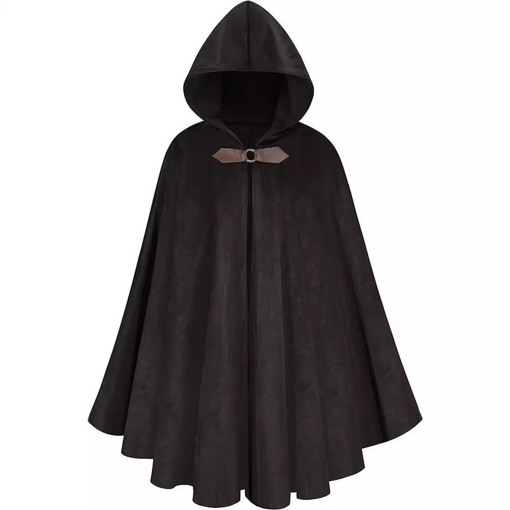 Medieval Deer Suede Cloak Halloween Retro Battle Warrior Cosplay Cosplay Costume Cloak