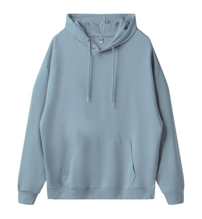 American fashion brand 260g pullover casual loose hooded sweater dopamine solid color heavy shoulder hoodie in spring and autumn