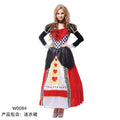 Halloween Adult Women's Alice in Wonderland Performance Costumes Red Queen Prom Performance W0084