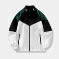 2023 Spring and Autumn Men's Jacket Casual Sports Youth Stand Collar Color Block Fitted Coat Men's Breathable Long Sleeve