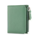 2025 Short Wallet Women's Genuine Leather Ultra-Thin Wallet Card Holder High-End First-Layer Cowhide Wallet Japanese Cross-Border