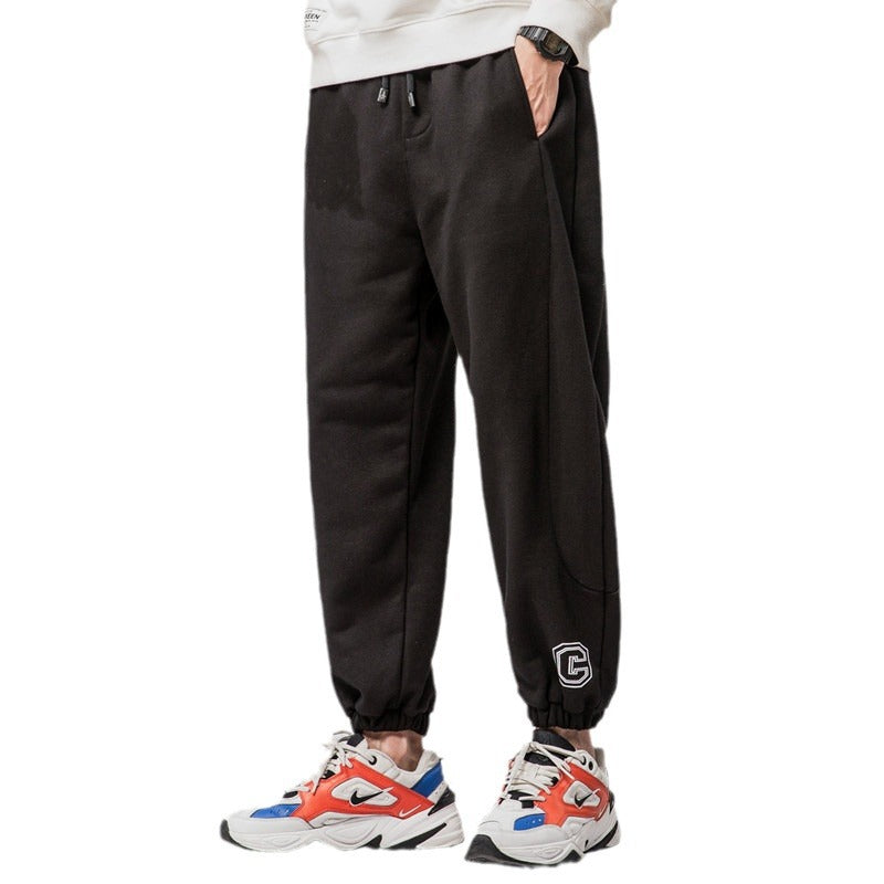 Plus Men's Clothing | Spring and Summer Casual Sweatpants Men's Trendy Splicing Tapered New Fabric Leggings Sweatpants Men's Trendy Pants