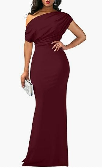 2024 Spring Women's Elegant Sleeveless Off-Shoulder Tight Long Formal Party Dress