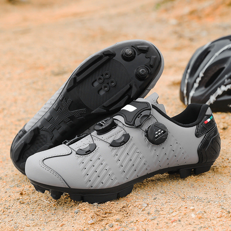 Road Bike Lock Shoes, Bicycle Riding Shoes, Lock-Free Summer Hard-Soled Mountain Bike Breathable and Wear-Resistant Professional Cycling Lock Shoes
