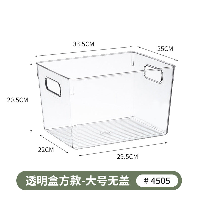 Desktop Storage Box Narrow Long Rectangular Acrylic Transparent Sundries Snack Drawer Divider Box Gap Storage Box