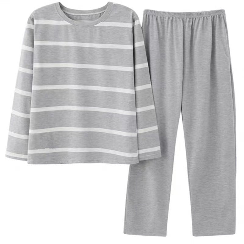 Pajamas for Men Spring and Autum Long-Sleeved Men's 2025 New Autum Imitation Cotton Men's Large Size Summer Home Wear Set