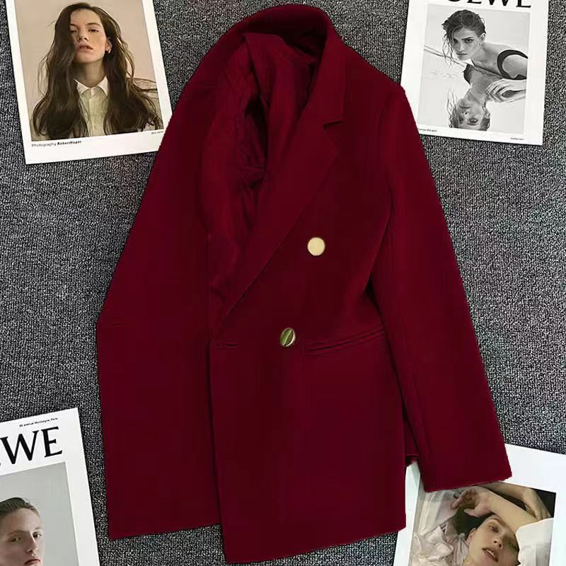 Orange Suit Jacket Women's 2025 Spring and Autumn New Korean High-end Temperament Popular Suit 22 Colors