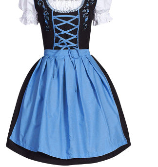 2024 European and American Halloween Beer Festival Maid Cosplay Costume Women's Top