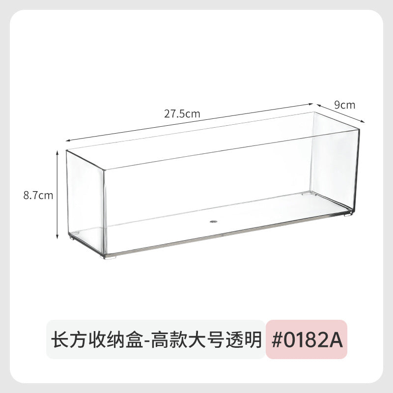 Drawer Storage Partition Built-In Box Transparent Acrylic Office Stationery Rectangular Partition Partition Organizing Box