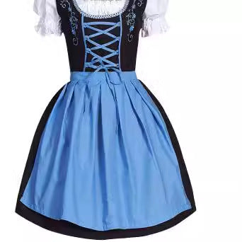 2024 European and American Halloween Beer Festival Maid Cosplay Costume Women's Top