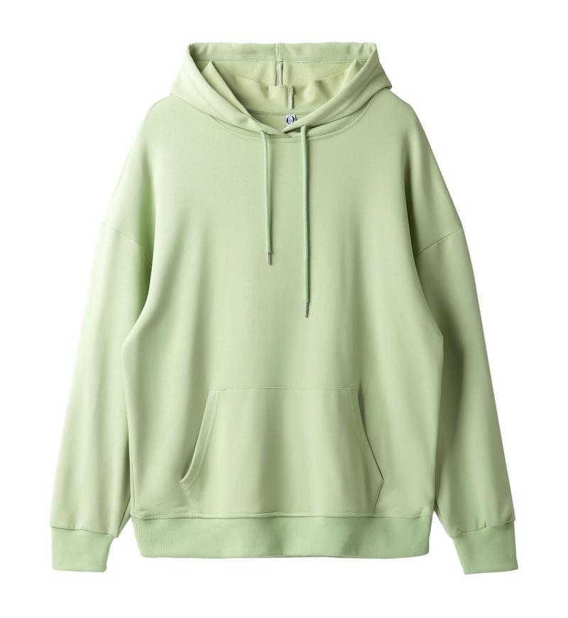 American fashion brand 260g pullover casual loose hooded sweater dopamine solid color heavy shoulder hoodie in spring and autumn