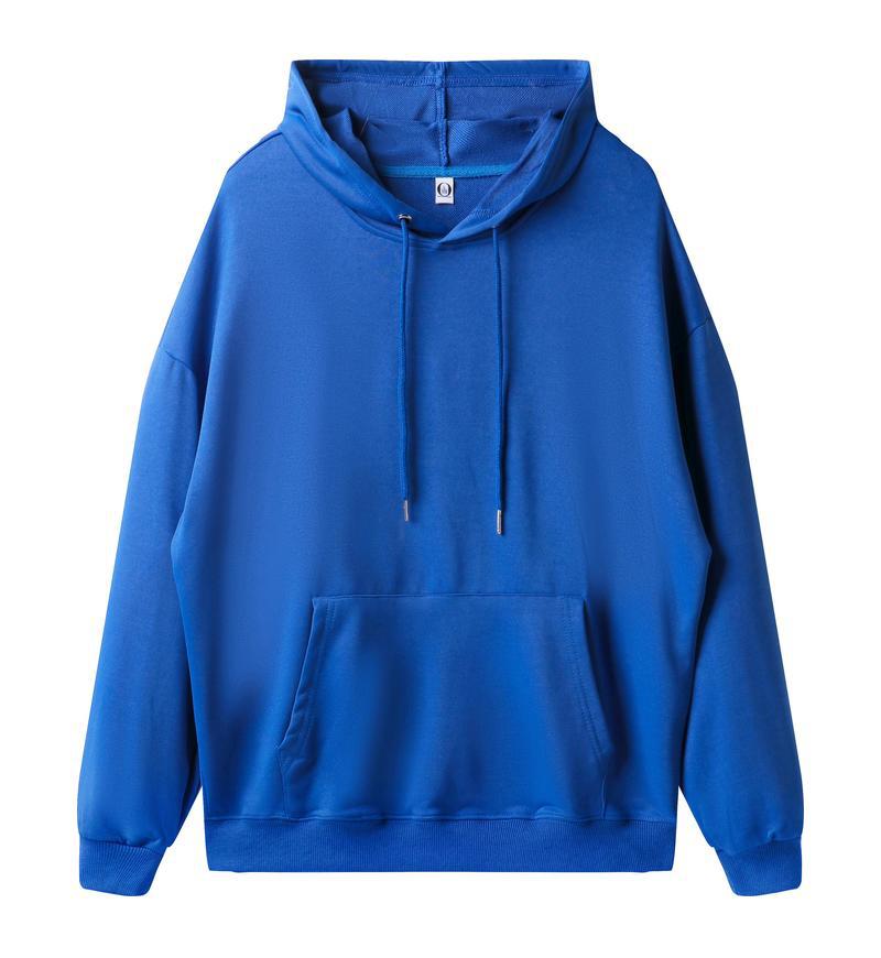 American fashion brand 260g pullover casual loose hooded sweater dopamine solid color heavy shoulder hoodie in spring and autumn