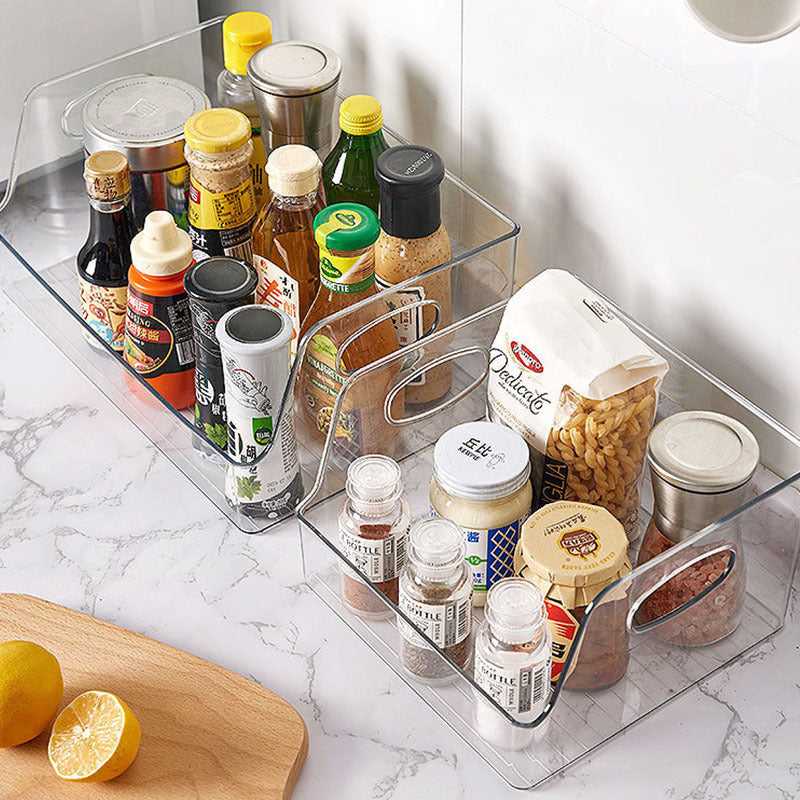 Desktop Storage Box U-Port Transparent Acrylic Cosmetic Mask Bathroom Skin Care Product Perfume Workstation Dressing Table Basket