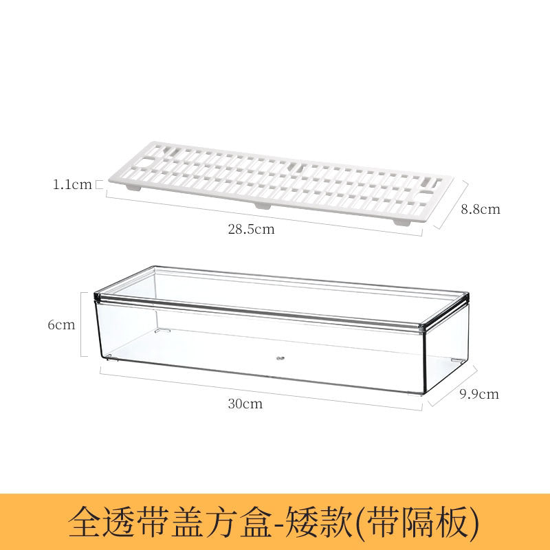 Desktop Storage Box U-Port Transparent Acrylic Cosmetic Mask Bathroom Skin Care Product Perfume Workstation Dressing Table Basket