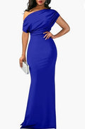 2024 Spring Women's Elegant Sleeveless Off-Shoulder Tight Long Formal Party Dress