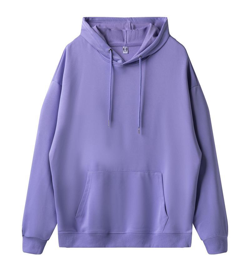 American fashion brand 260g pullover casual loose hooded sweater dopamine solid color heavy shoulder hoodie in spring and autumn