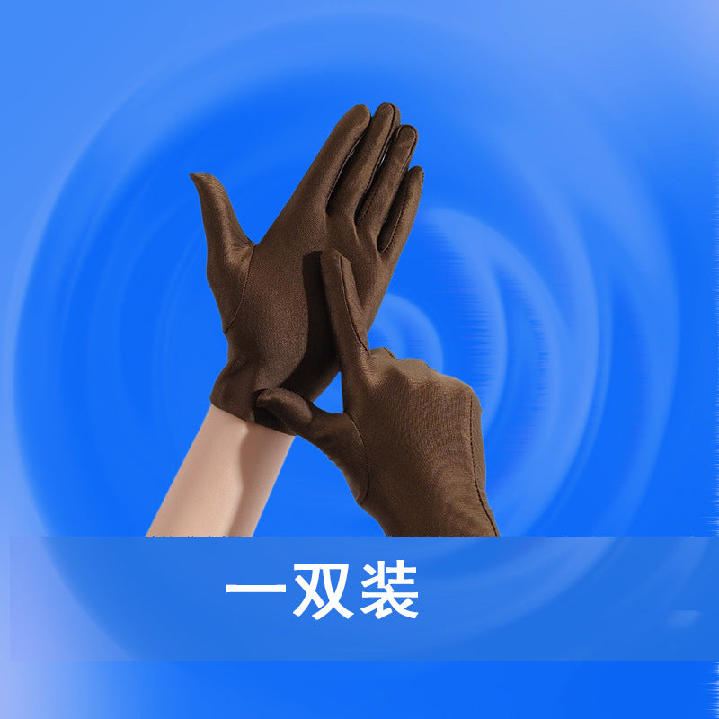 Half-Finger Gloves, High-End, Simple, Cycling and Driving, Touch Screen, Men's Loose Ice Silk Sunscreen, Two-Finger Women's Summer Manicure