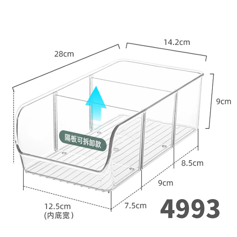 Desktop Storage Box U-Port Transparent Acrylic Cosmetic Mask Bathroom Skin Care Product Perfume Workstation Dressing Table Basket