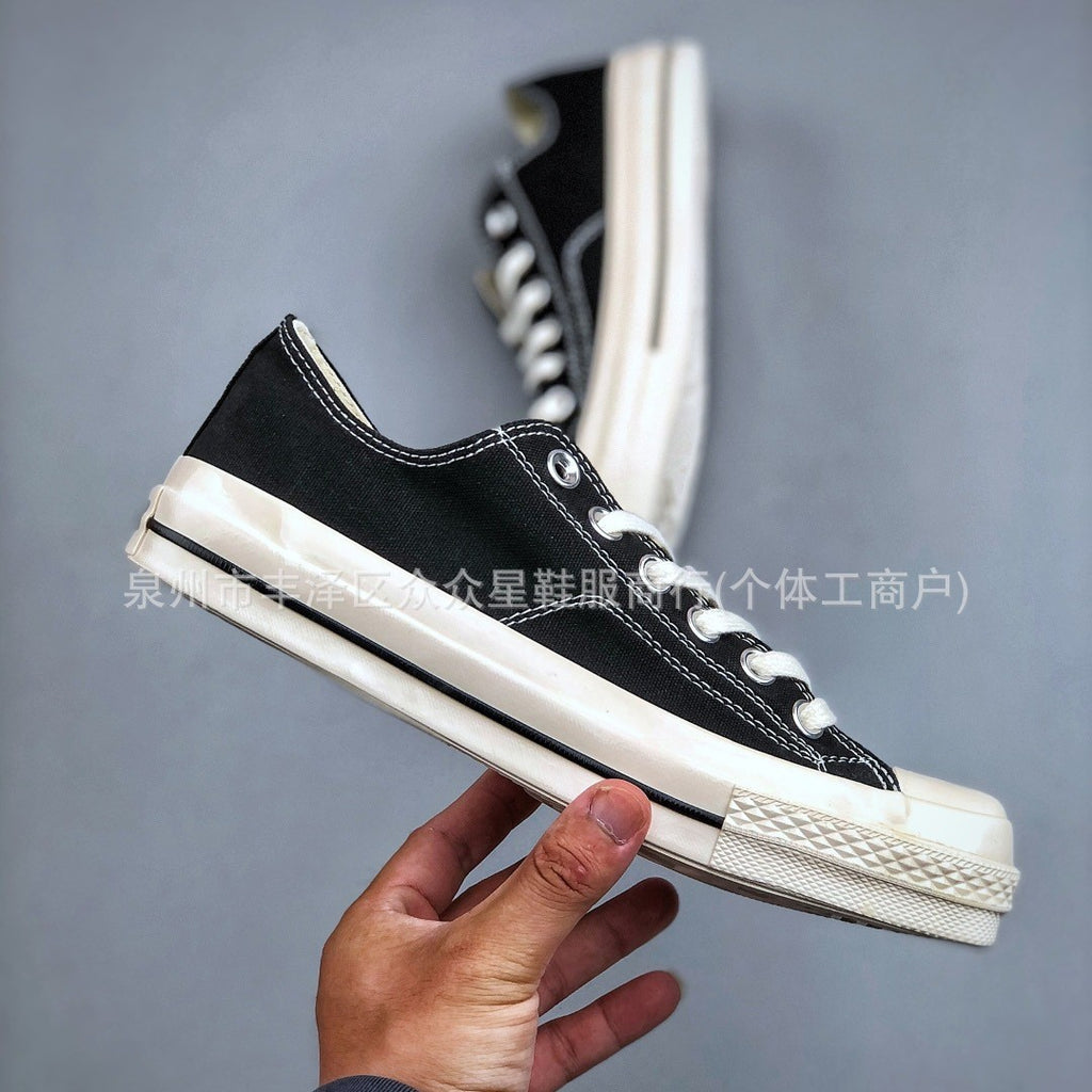 New Square Toe Squaretoe Ox Versatile, Comfortable and Wear-Resistant Low-Top Canvas Shoes for Men and Women, Same Style for Couples