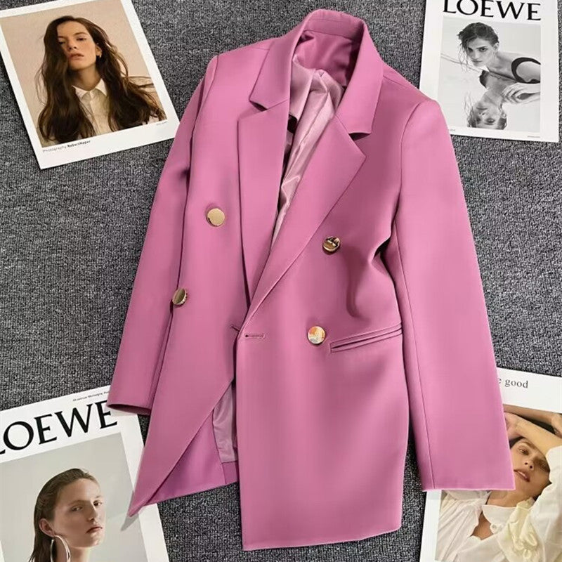 Orange Suit Jacket Women's 2025 Spring and Autumn New Korean High-end Temperament Popular Suit 22 Colors