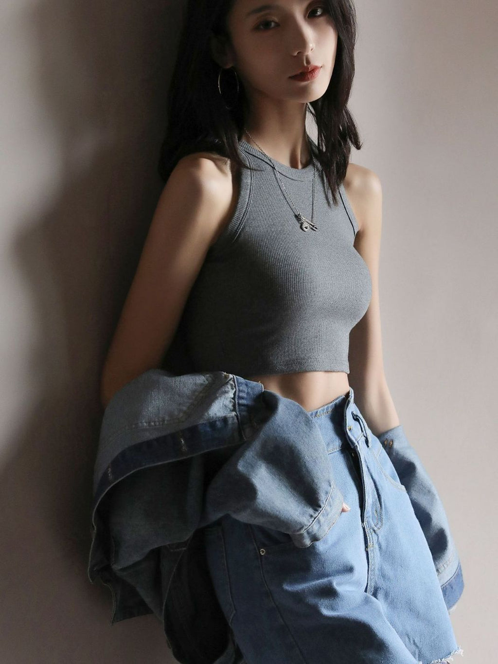 Internet Celebrity Short Black Bottoming Threaded Camisole Women's Summer Inner Sleeveless Design Outer Top Trbottomy Small