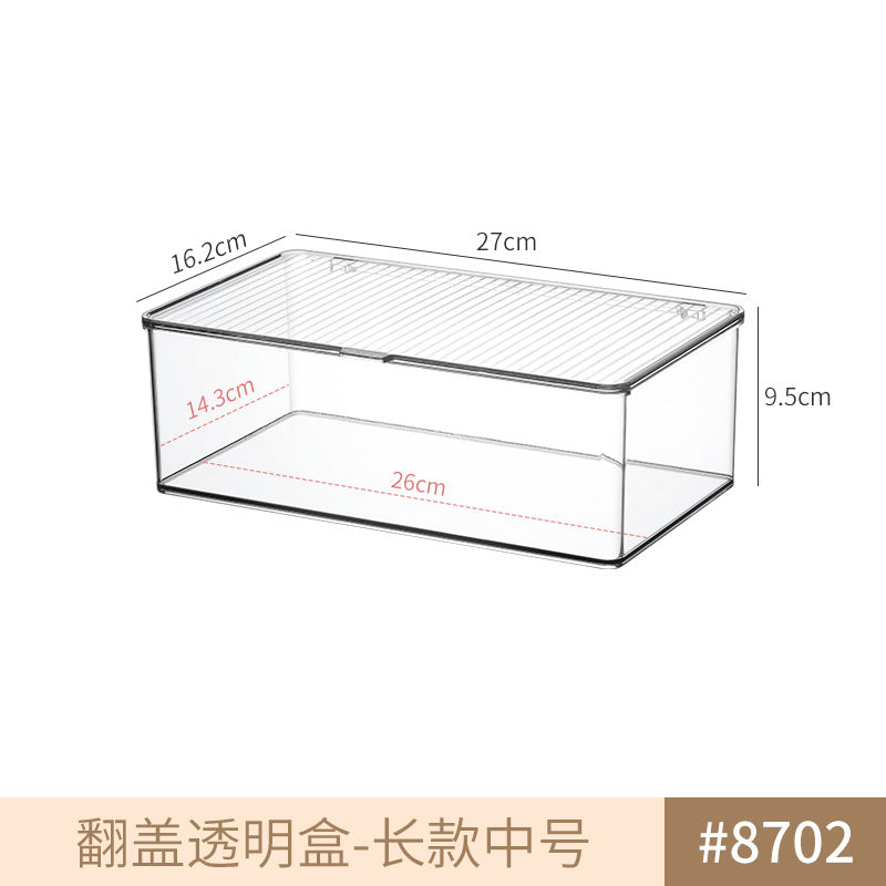 Transparent mobile phone case storage box desktop acrylic box stationery finishing dormitory small mask cosmetics storage basket