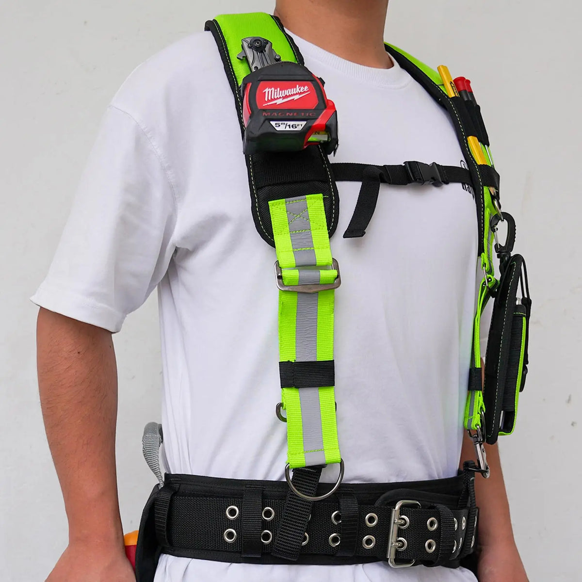 MELOTOUGH Tool Belt Suspenders Work Belt Suspenders for Men Big and Tall Construction Bag Suspenders Padded Work Suspenders