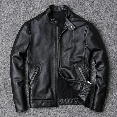 AYUNSUE 100% Real Cowhide Genuine Leather Jacket Men Clothes Autumn Coat Plus Size 5XL Coats Jaqueta Couro Legítimo Masculino