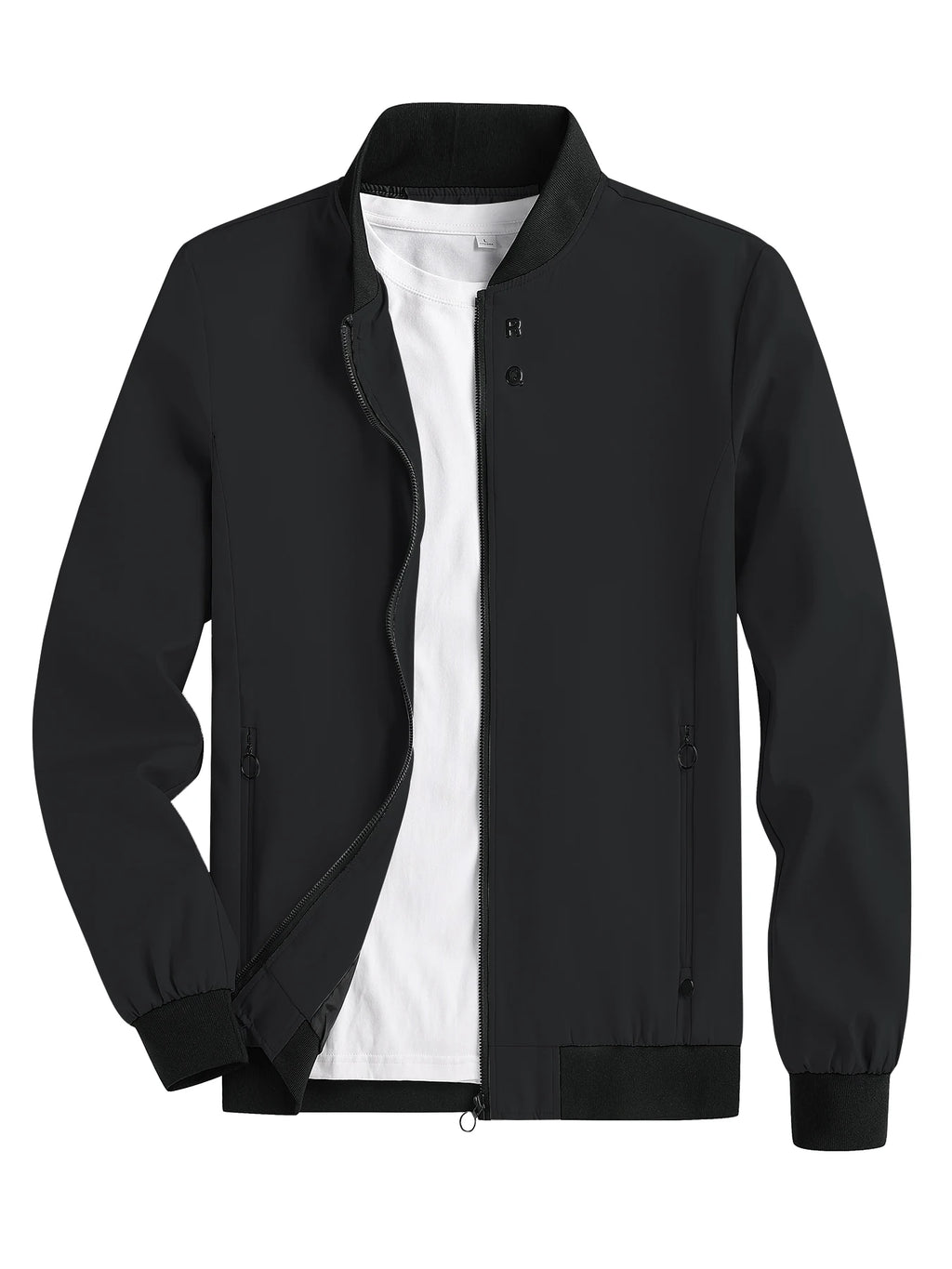 Spring and Autumn Men's 2024 New Sports Business Commuting Casual Jacket Solid Color Loose Trendy Men's Outerwear Casual Easiest