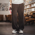 Maden Corduroy Pants for Men Thick Warm Wide Leg Straight Trousers Autumn Winter Retro Casual Brown Corduroy Long Pants