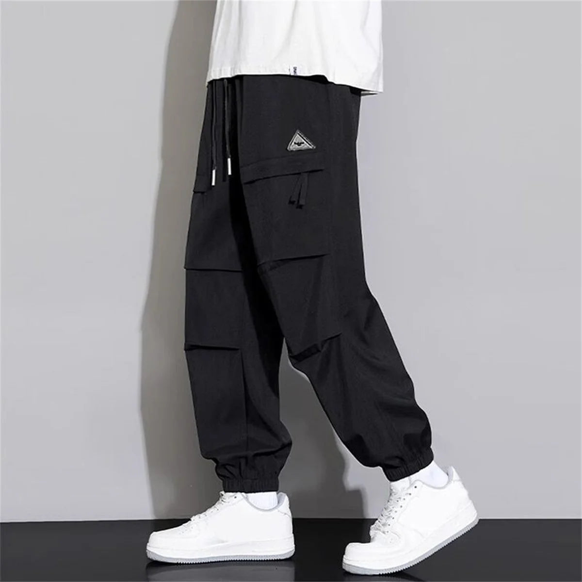 Straight Working Pants Men American Retro Autumn Solid Color New Fashion Large Size Loose Casual Wide-Level Pants Men Y2k