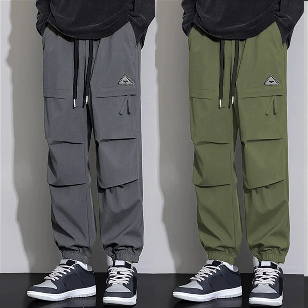 Straight Working Pants Men American Retro Autumn Solid Color New Fashion Large Size Loose Casual Wide-Level Pants Men Y2k
