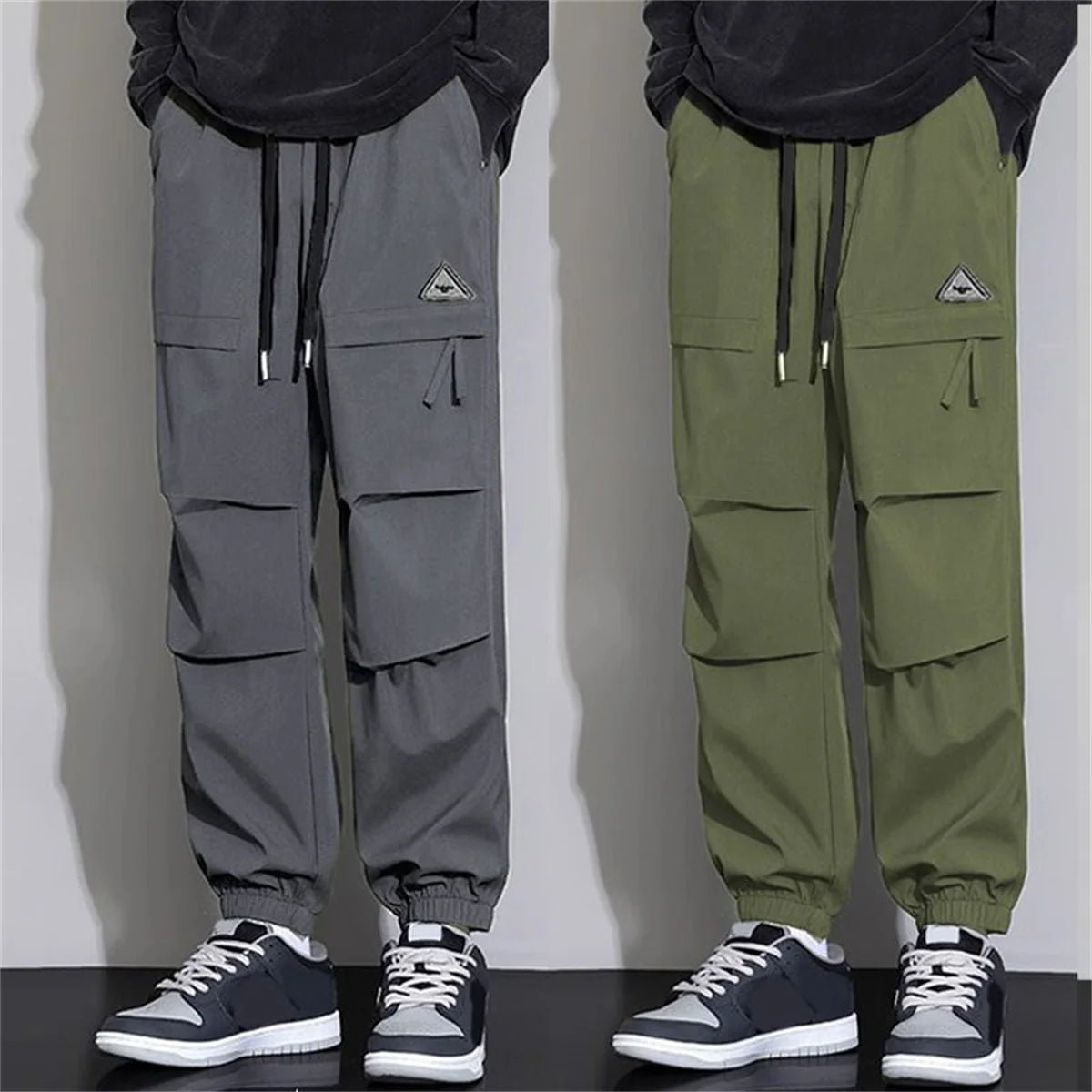 Straight Working Pants Men American Retro Autumn Solid Color New Fashion Large Size Loose Casual Wide-Level Pants Men Y2k