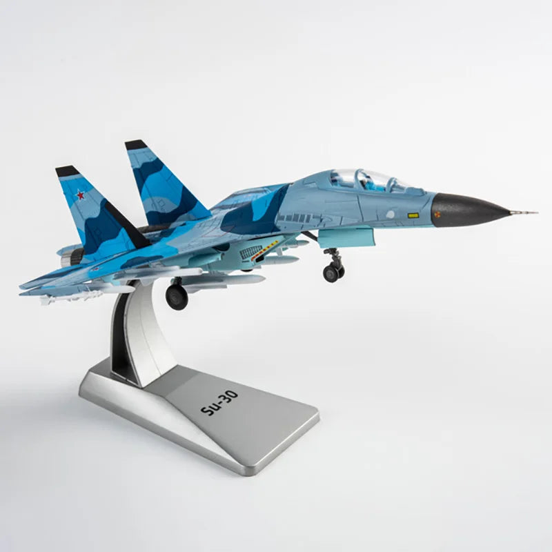 1:100 Scale SU-30 Aircraft SU-30MKK Alloy Simulation Static Fighter Militarized Combat Aeroplane Model Collection Toy Gift