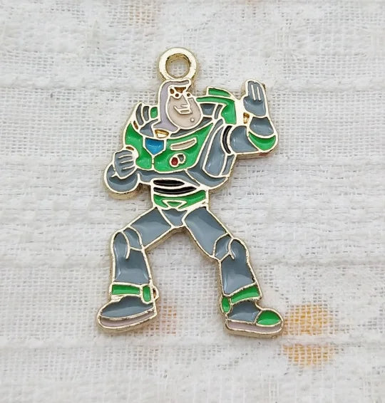 10 pcs Cartoon Charm Pendants Enamel Craft, Perfect for DIY Earrings, Bracelets, Neck Handmade Craft Supplie