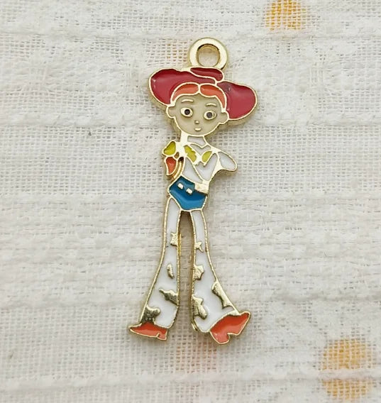 10 pcs Cartoon Charm Pendants Enamel Craft, Perfect for DIY Earrings, Bracelets, Neck Handmade Craft Supplie